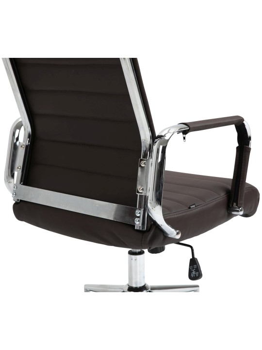 Työtuoli Columbus aitoa nahkaa, ruskea