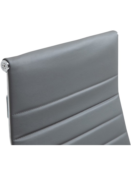 Työtuoli Columbus aitoa nahkaa, harmaa