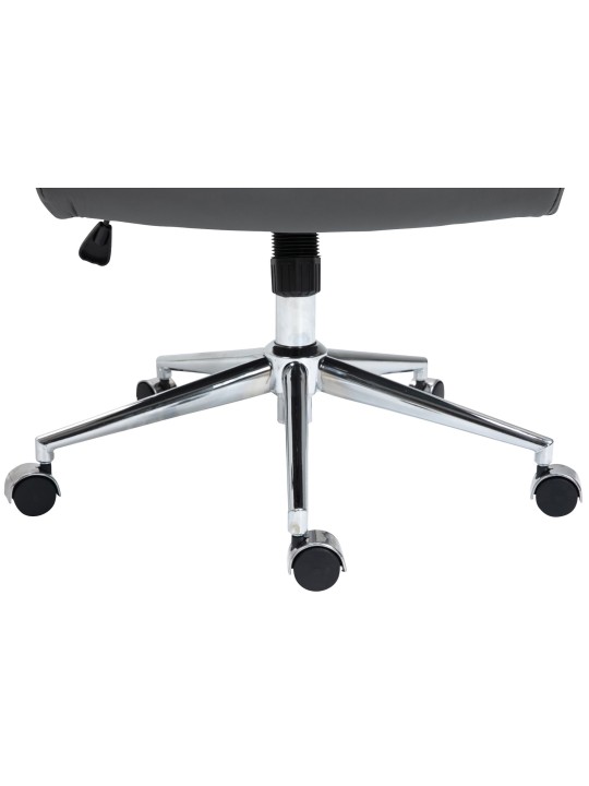 Työtuoli Columbus aitoa nahkaa, harmaa