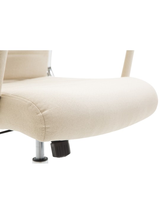 Työtuoli Columbus kangasta, kermanvärinen