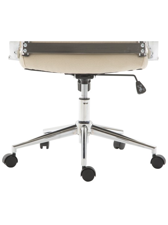 Työtuoli Columbus kangasta, kermanvärinen