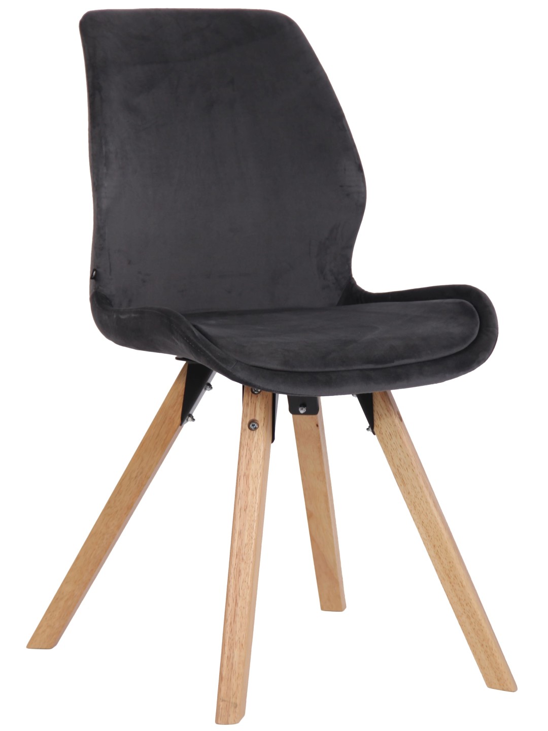 Luna samettituoli, tummanharmaa