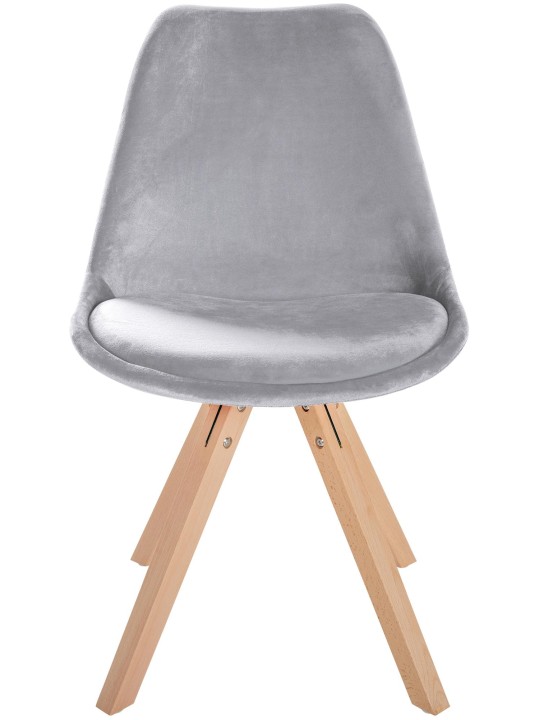 Tuoli Sofia Velvet Square, vaaleanharmaa