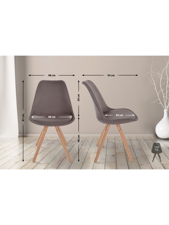 Tuoli Sofia kangas pyöreä, taupe