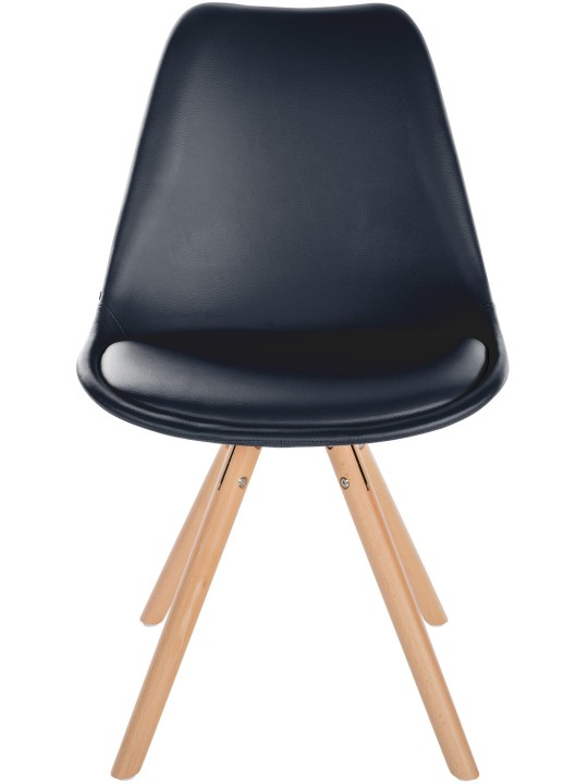 Tuoli Sofia keinonahkaa pyöreä, musta