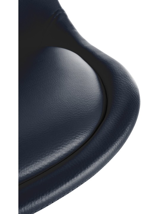 Tuoli Sofia keinonahkaa pyöreä, musta