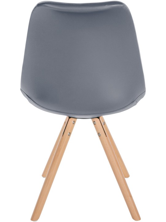 Tuoli Sofia keinonahkaa pyöreä, harmaa