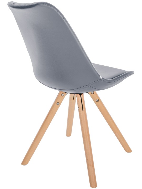 Tuoli Sofia keinonahkaa pyöreä, harmaa