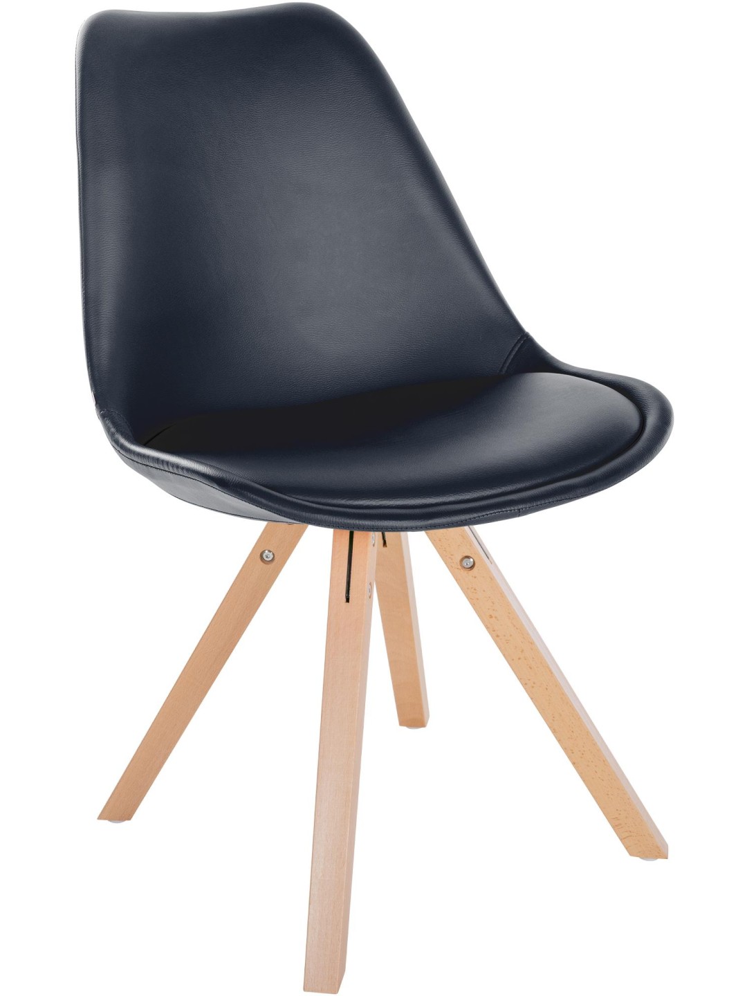 Tuoli Sofia keinonahka Square, musta