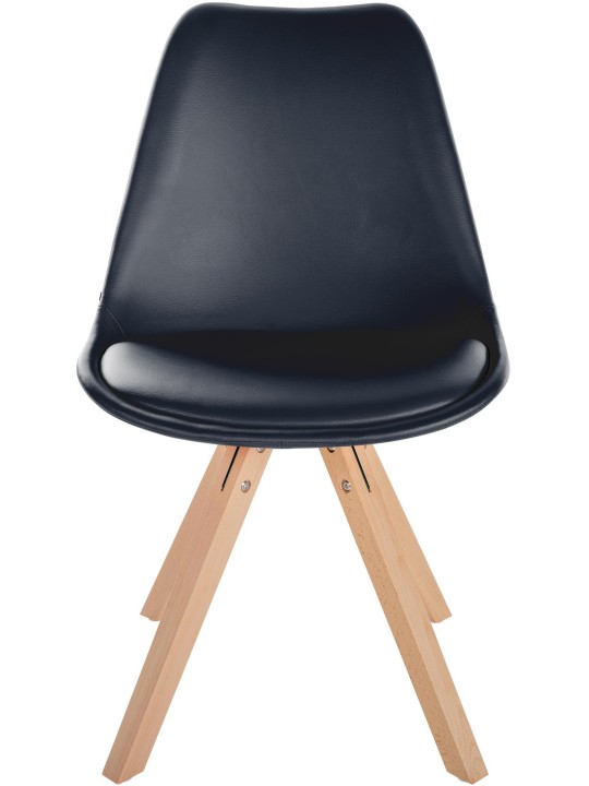 Tuoli Sofia keinonahka Square, musta