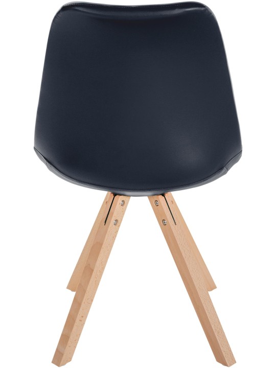 Tuoli Sofia keinonahka Square, musta