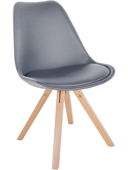 Tuoli Sofia keinonahka Square, harmaa