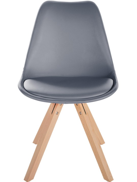 Tuoli Sofia keinonahka Square, harmaa