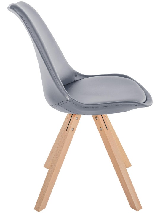 Tuoli Sofia keinonahka Square, harmaa