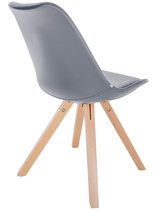 Tuoli Sofia keinonahka Square, harmaa