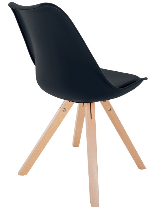 Tuoli Sofia muovinen neliö, musta