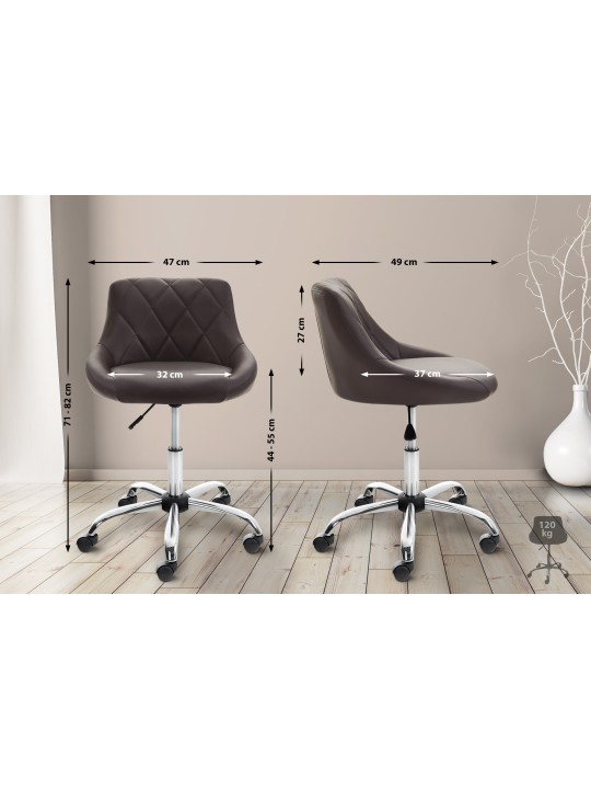 Työjakkara Lazio keinonahkaa, ruskea