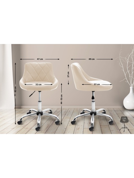 Työjakkara Lazio keinonahkaa, kermanvärinen