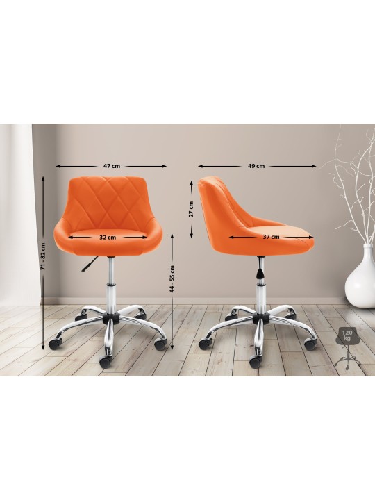 Työjakkara Lazio keinonahkaa, oranssi