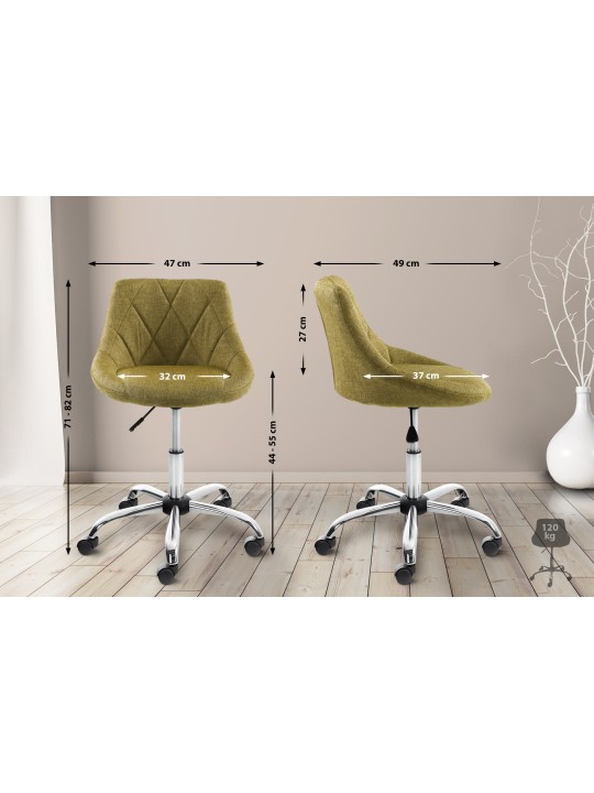 Työjakkara Lazio kangasta, vihreä