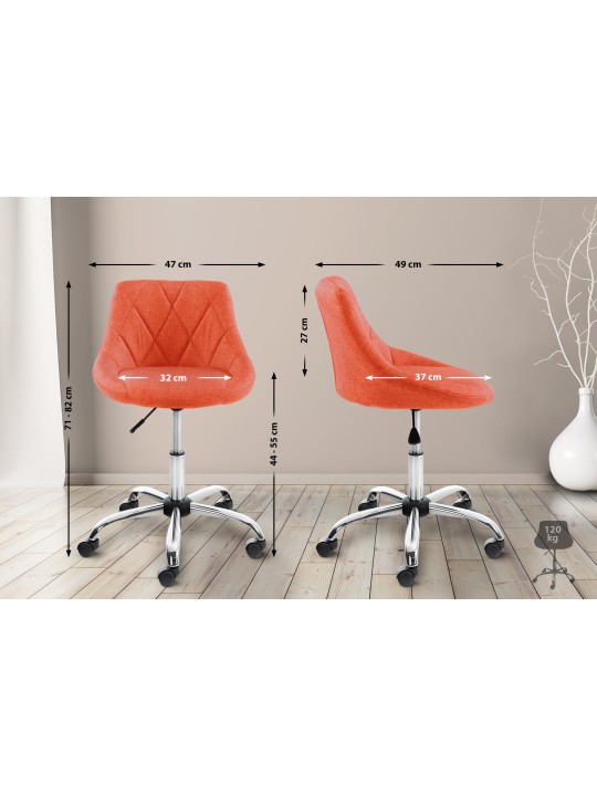 Työjakkara Lazio kangasta, oranssi