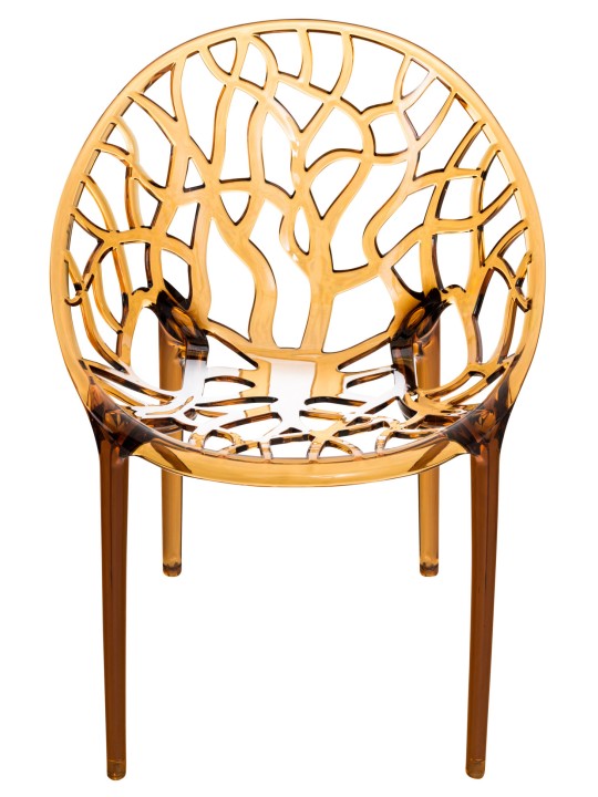 2 pinoavan tuolin SETTI CRYSTAL, meripihka