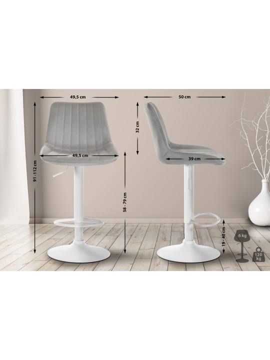 Baarijakkara Toni samettia, harmaa