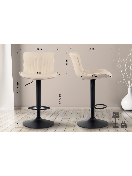 Baarijakkara Linus keinonahkaa, kermanvärinen