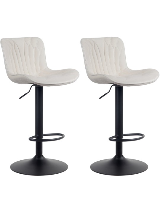 2 baarijakkaran sarja Linus velvet, kermanvärinen