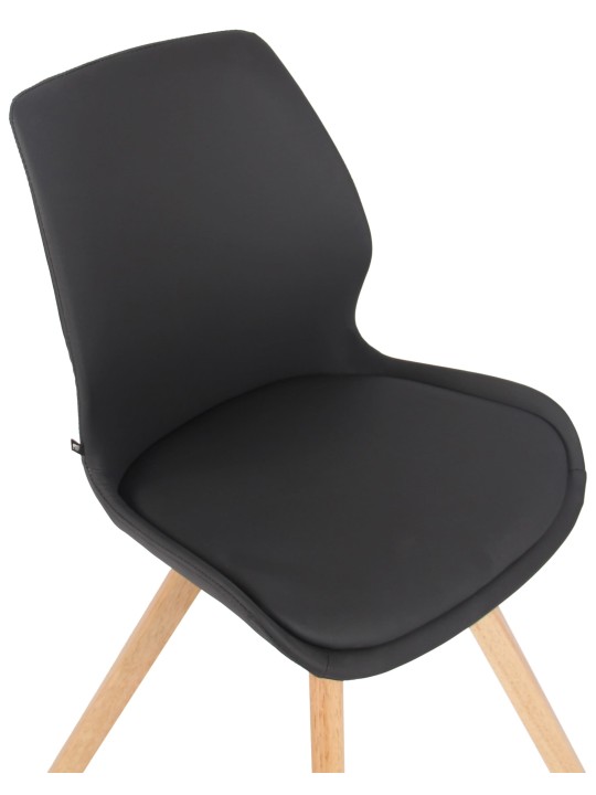 Luna keinonahkainen tuoli, musta