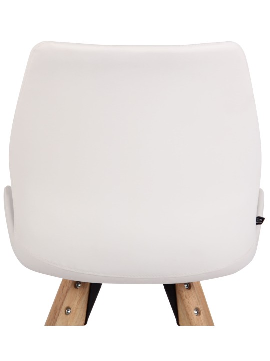 Luna keinonahkainen tuoli, valkoinen