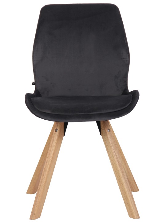 Luna samettituoli, tummanharmaa
