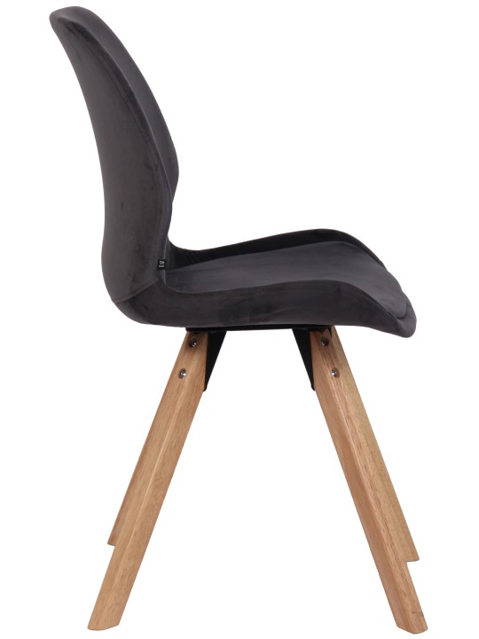 Luna samettituoli, tummanharmaa