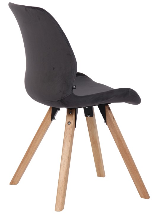 Luna samettituoli, tummanharmaa