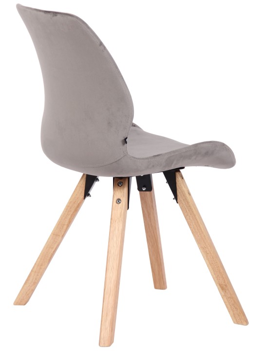 Luna samettituoli, harmaa