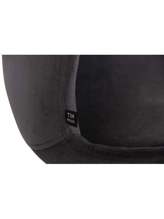 2 tuolin setti Luna velvet, tummanharmaa