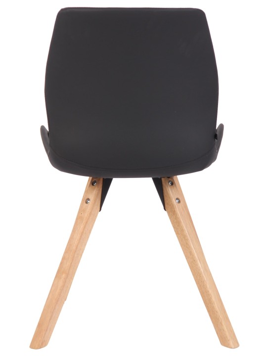 4 tuolin setti Luna keinonahkaa, musta