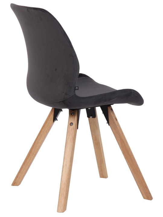 4 tuolin setti Luna velvet, tummanharmaa