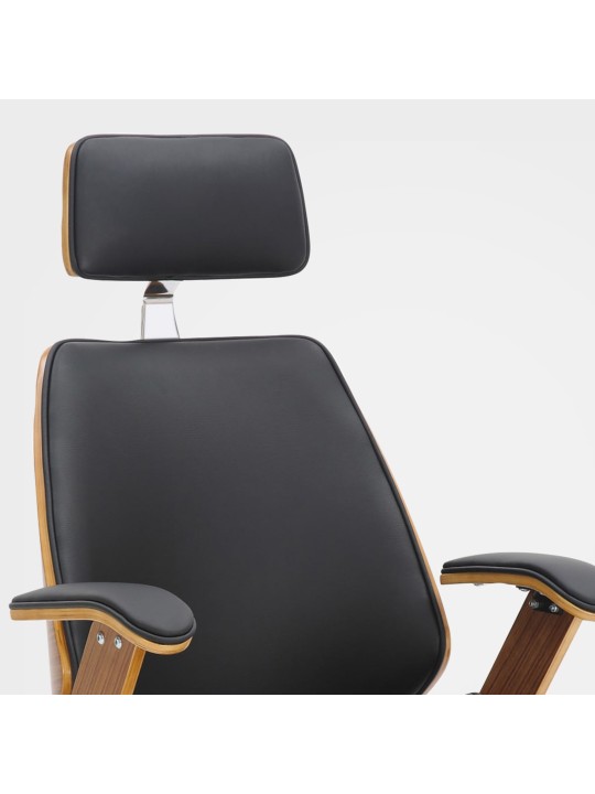 Chicagon keinonahkainen työtuoli, pähkinä/musta