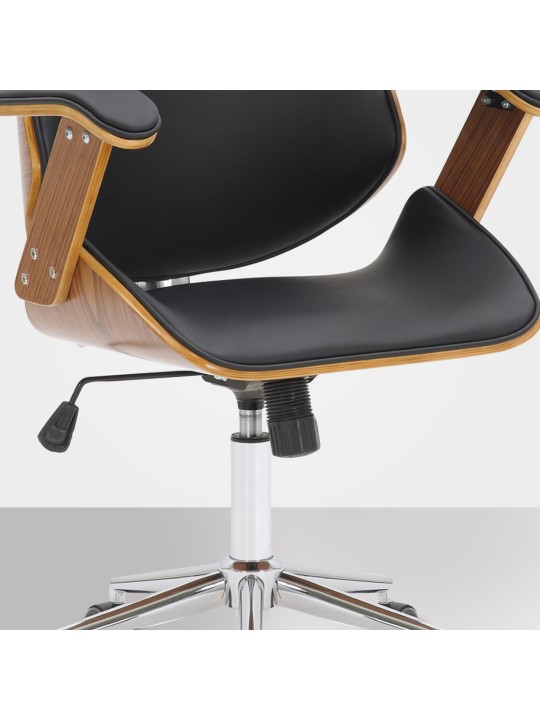 Chicagon keinonahkainen työtuoli, pähkinä/musta