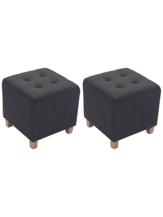 2 kpl faraon jakkarat, antiikki-kevyt, tummanharmaa