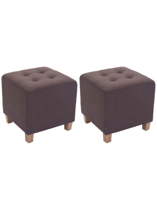 2 kpl faraon jakkarat, antiikki-kevyt, ruskea