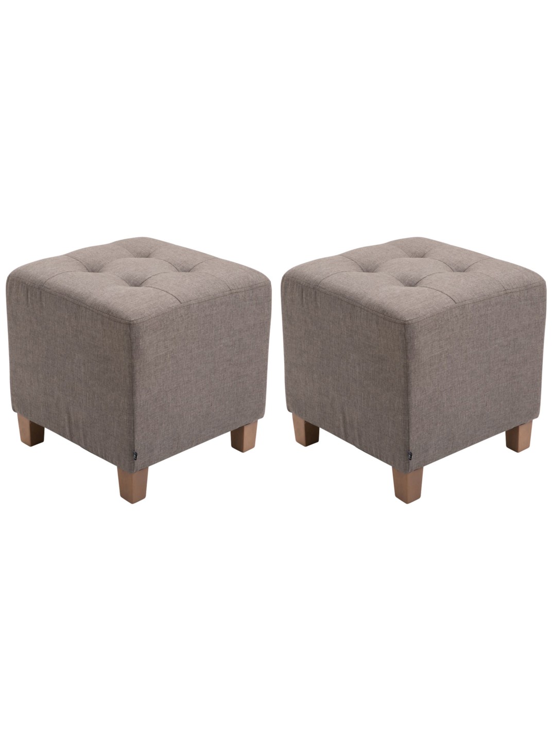 2 kpl faraon jakkarat, antiikki-kevyt, taupe