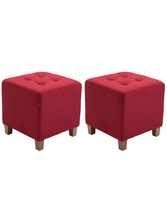 2 kpl faraon jakkarat, antiikki-kevyt, punainen