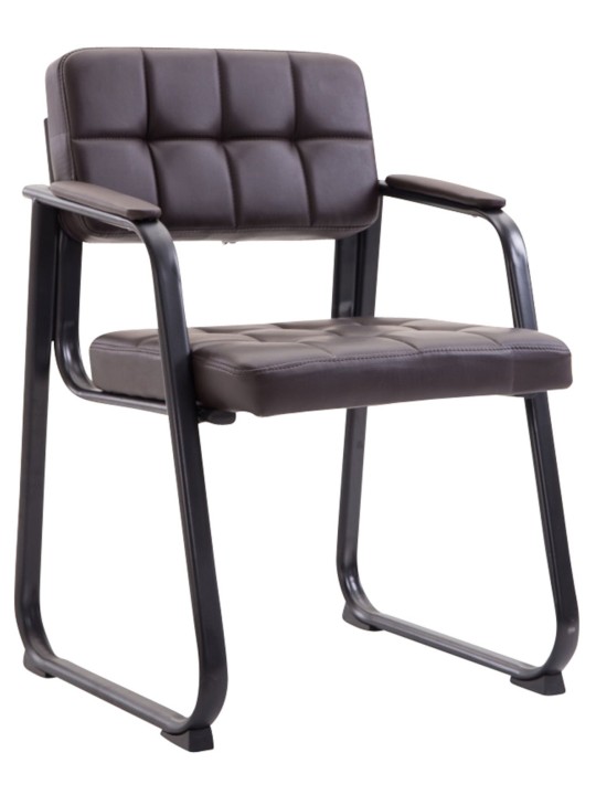 2 vierailijatuolin setti Canada B keinonahka, ruskea