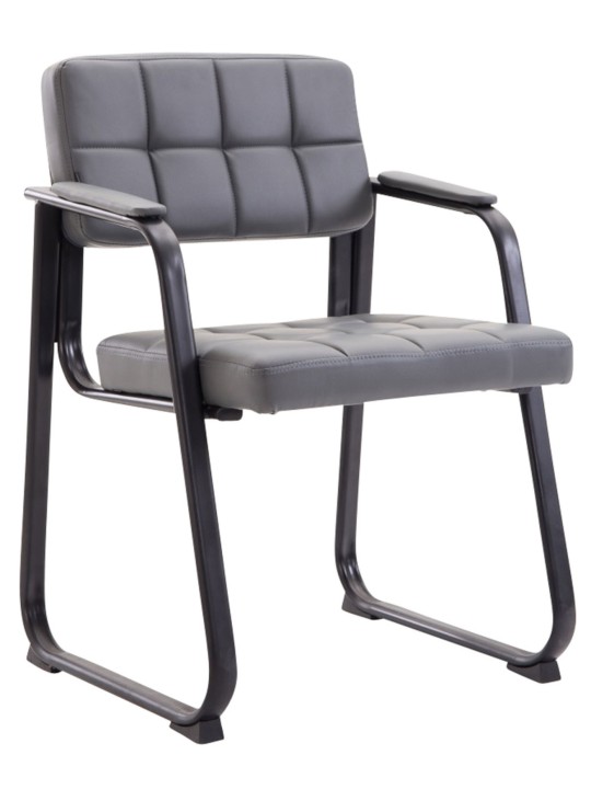 2 vierailijatuolin setti Canada B keinonahka, harmaa