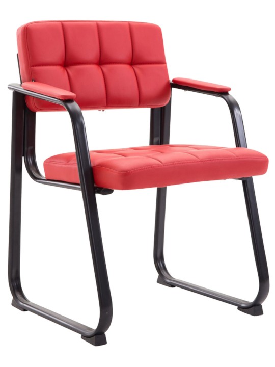 2 vierailijatuolin setti Canada B keinonahka, punainen