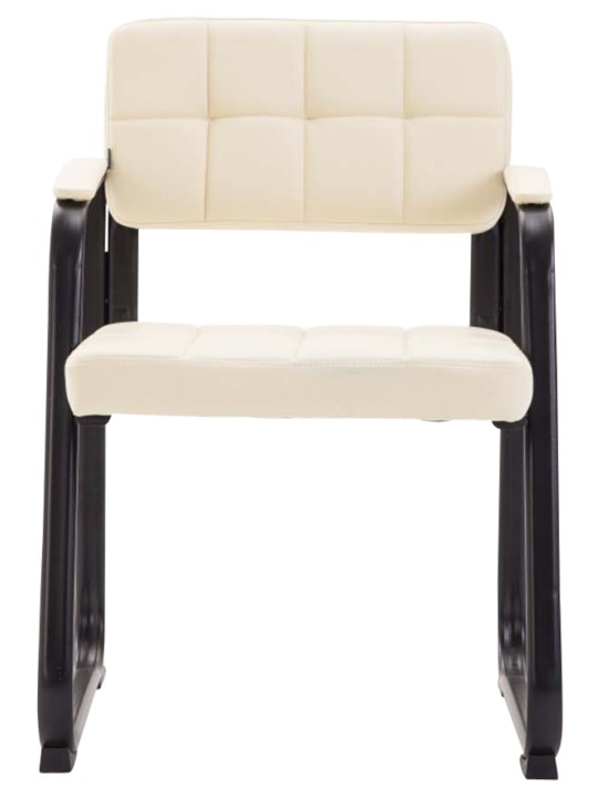 2 vierailijatuolin setti Canada B keinonahka, kermanvärinen