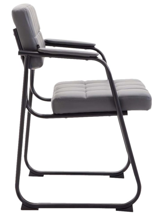 2 vierailijatuolin setti Canada B keinonahka, harmaa