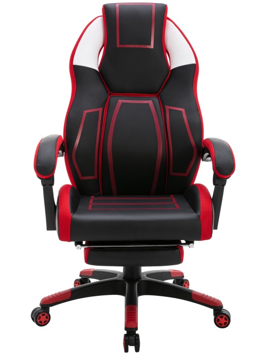 Työtuoli Clovis keinonahkaa, musta/punainen